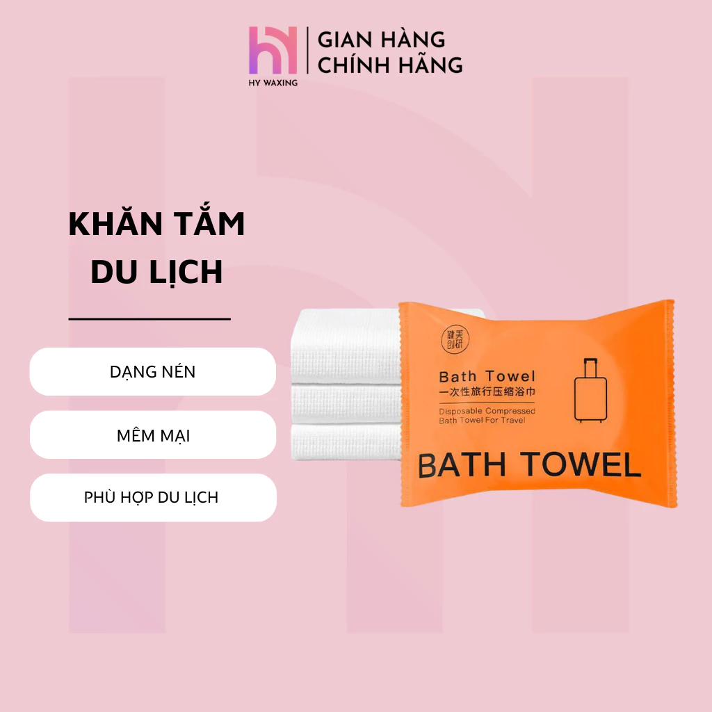 Khăn Tắm Nén Du Lịch JY WAXING 70x140cm Dùng 1 Lần Cotton Tiện Lợi- Khăn Tắm Nén Khách Sạn CI-076