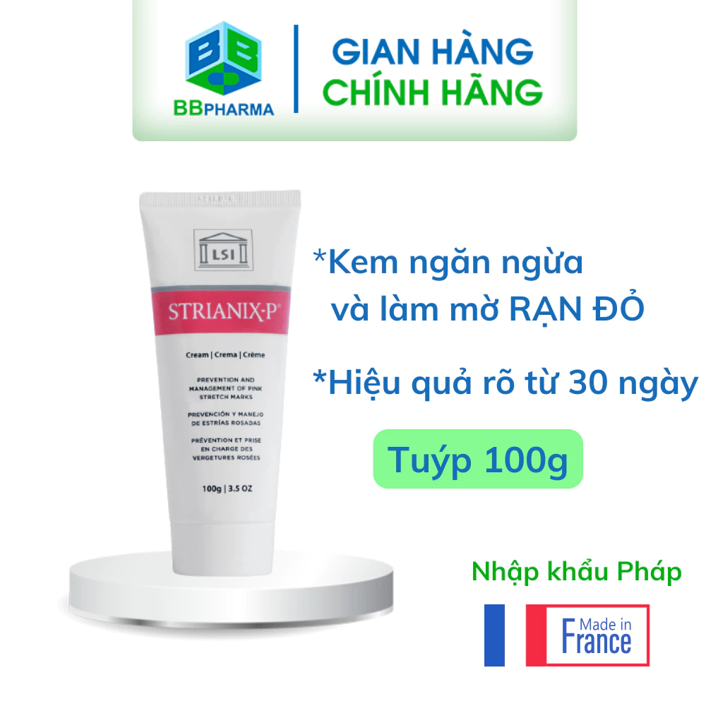 Kem Chống Rạn Da STRIANIX-P 100g Phòng Và Làm Mờ RẠN Đỏ Cho Phụ Nữ Mang Thai, Sau Sinh