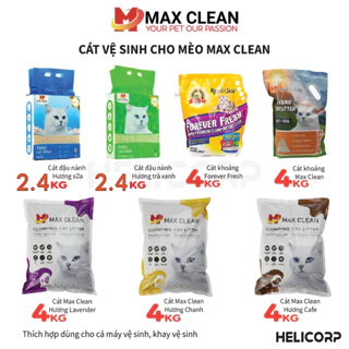 [Mua 2 giảm 4%] Cát Mèo, Cát Vệ Sinh Cho Mèo Max Clean - HeLiCorp