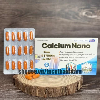 Viên uống CALCIUM NANO bổ sung canxi D3 giúp tang chiều cao, chắc xương – Hộp 30 viên