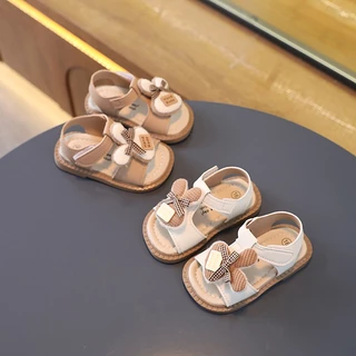 Mẫu mới _Sandal tập đi cho  bé gái gắn nơ Thỏ siêu dễ thương  Sz16-20