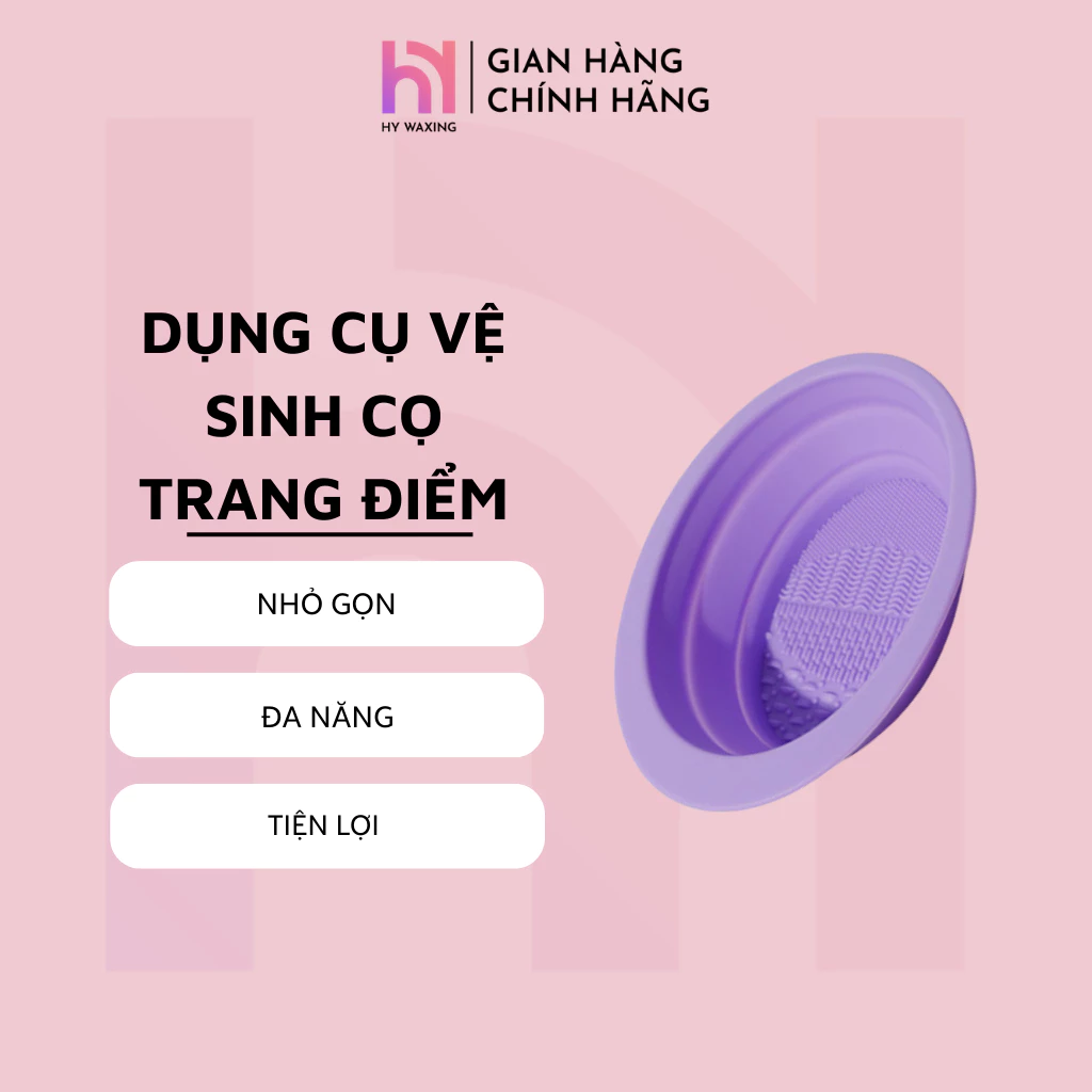 Dụng Cụ Vệ Sinh Cọ Trang Điểm HY WAXING Bằng Nhựa Cao Cấp Có Thể Gấp Gọn CI-086