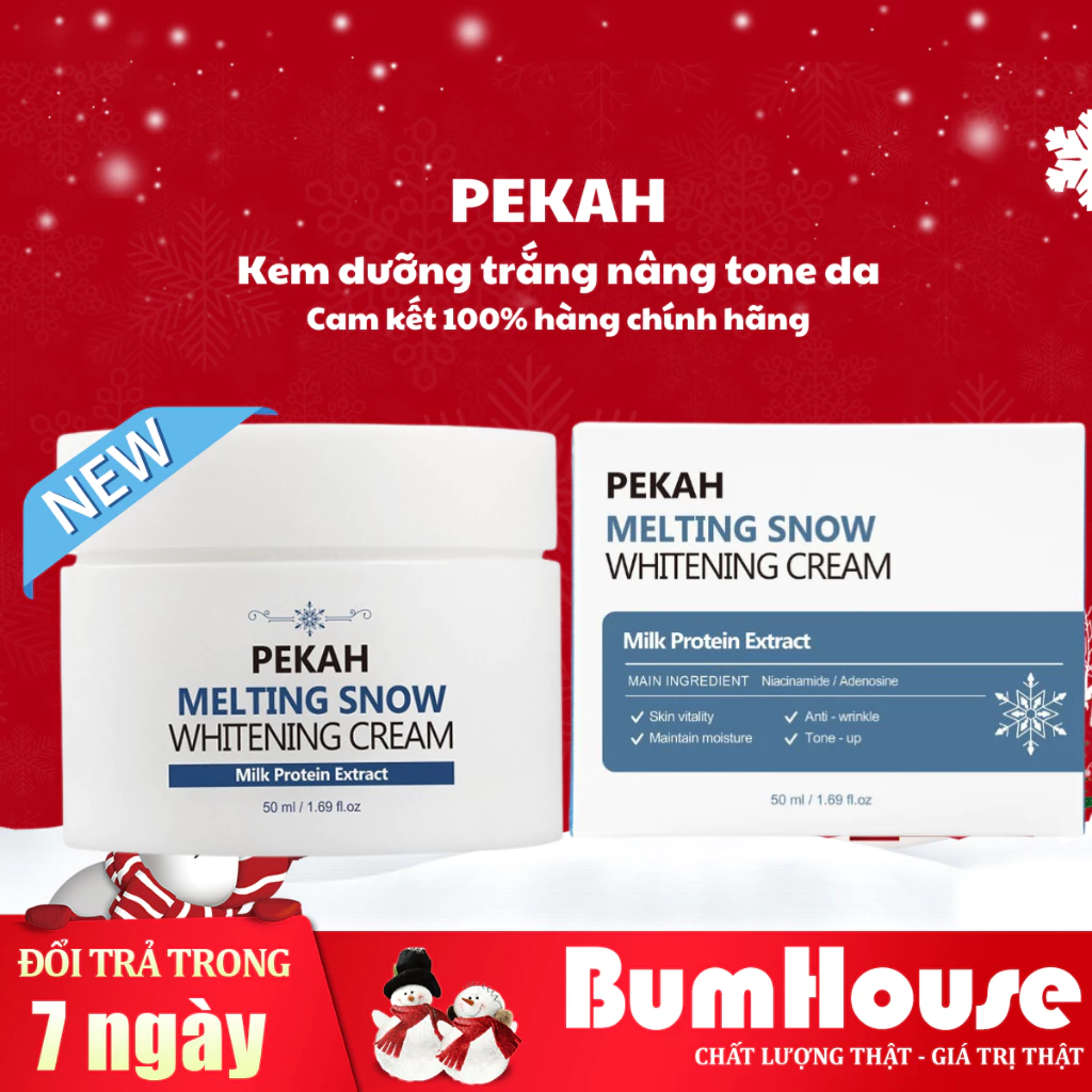 Kem Dưỡng Trắng Nâng Tone Da PEKAH Melting Snow Whitening Cream 50ml