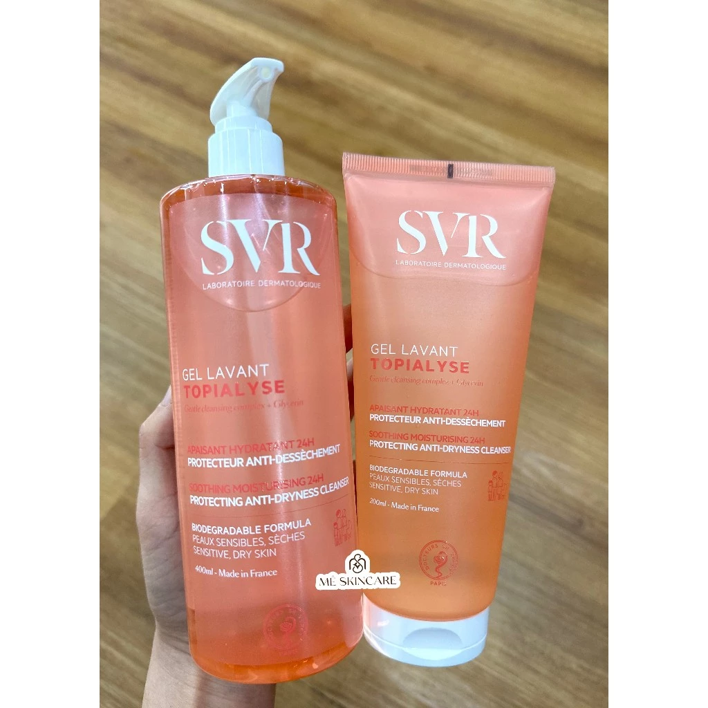 (Hàng Pháp đủ bill) Sữa Rửa Mặt SVR Cho Da Khô Và Nhạy Cảm TOPIALYSE Gel Lavant 400ml - Chai Hồng