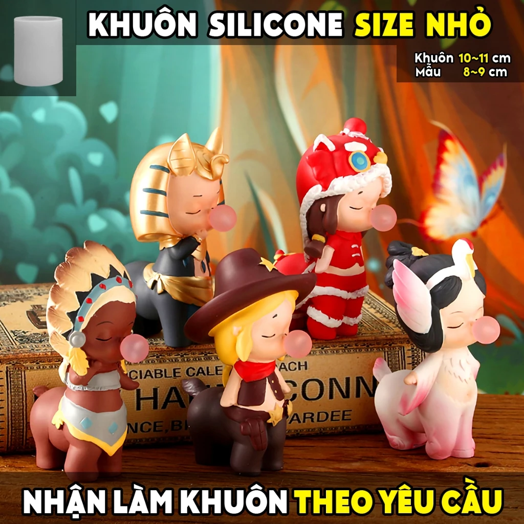 Khuôn silicone hình NHÂN MÃ THỎI BONG BÓNG HUYỀN THOẠI, khuôn làm tượng