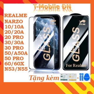 Kính cường lực Realme Narzo 10 10A 20 20A 30 30A 50 50A 50i 60 60X N53 N55 Pro Prime 5G Full Màn OG ESD