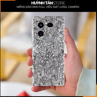 dán skin iqoo 12 full viền mặt lưng camera in mẫu độc lạ SKD U02 phụ kiện điện thoại Huỳnh Tân