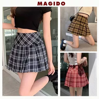 Chân váy xếp ly kẻ caro cạp cao dáng ngắn xoè có quần bảo hộ phong cách ulzzang hàn quốc siêu hot trend - MAGIDO CV28