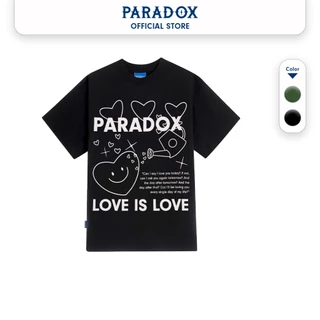 Áo thun form rộng Paradox tay lỡ - Unisex - In hình - LOVE IS LOVE - Nhiều Màu