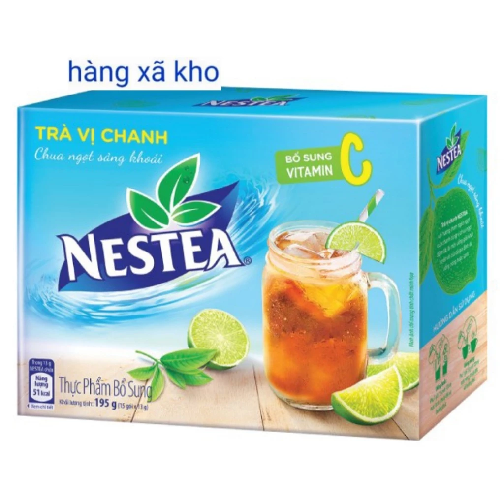 Hộp 195 g Nestea trà chanh 15 gói, date: 2/2025