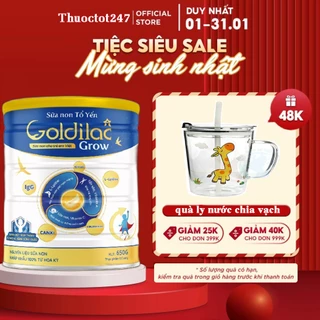 SỮA  CÔNG THỨC TỔ YẾN GOLDILAC GROW PRO 650g - Sữa tăng cân, chiều cao, hỗ trợ tiêu hóa