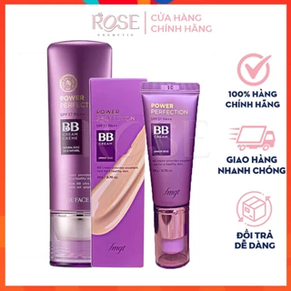 Kem Nền BB Tím The Face Shop ⚡[CHÍNH HÃNG]⚡Cho Mọi Loại Da TFS Power Perfection Che Phủ Hoàn Toàn BB Cream SPF37 PA++20g