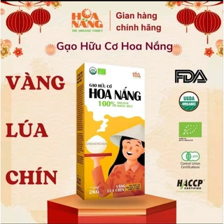 Gạo Vàng Lúa Chín Hữu Cơ Hoa Nắng 2kg