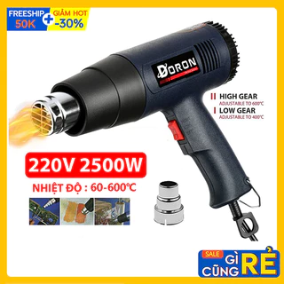 Máy khò màng co, máy khò nhiệt cầm tay DORON 2500W đa năng bọc giỏ quà, dán decal, đóng seal