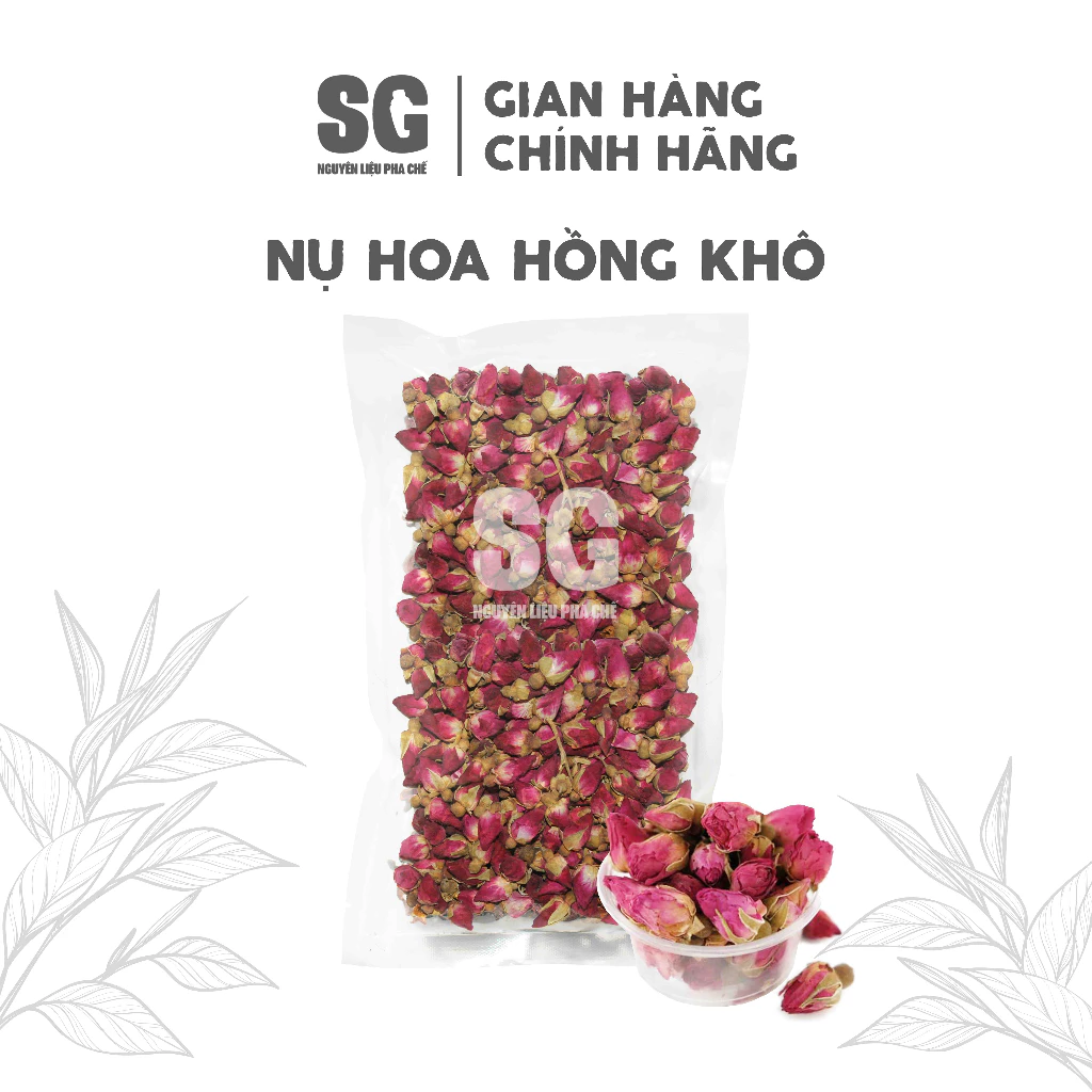 Nụ Hoa Hồng Khô SG  | Túi 250g | Pha Trà Hoa Hồng, Trà Sữa Nướng, Làm Topping, Làm Bánh | Nguyên Liệu Pha Chế SG