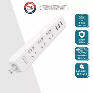 Ổ Cắm Điện Power Strip 3 USB 3 Outlet - Hàng Chính Hãng