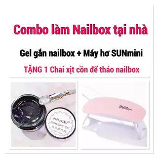 COMBO [Gel + Máy Hơ] gắn nailbox siêu bền TẶNG nước tháo gel