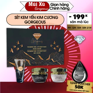 Set Kem Yến Kim Cương 4 Sp Chung Hộp Múi Xù  - Kem dưỡng ẩm chống lão hoá phục hồi săn chắc da Ngày & Đêm - mỗi lọ 50g