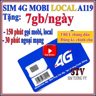 SIM 4G Mobi LOCAL A89 ,A79, A68 , A119, c90n