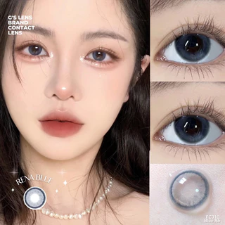 Kính Áp Tròng Xanh Rena Blue Tự Nhiên Không Giãn Size Xs 14mm Có 0-7 Độ Cận Lệch Độ FC310 Blue Lens Xanh Dương - G'S LEN