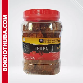 Bò khô Thu Ba - Bò khô miếng loại 500g (Hũ nhựa)