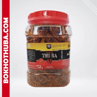 Bò khô Thu Ba - Bò khô sợi loại 500g (Hũ nhựa)