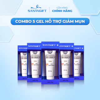 Combo 5 tuýp Gel hỗ trợ giảm mụn Gamma SANTAGIFT 20g Skincare