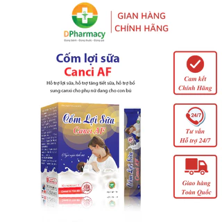 Cốm lợi sữa Canci AF, hỗ trợ lợi sữa, tăng tiết sữa và chất lượng sữa, hộp 24 gói