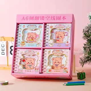 Sổ tay ghi chép (ĐƯỢC CHỌN MẪU) lò xo mini nhỏ gọn bỏ túi, Sổ tay cute hoạt hình đẹp dễ thương 80 trang a6 có dòng kẻ