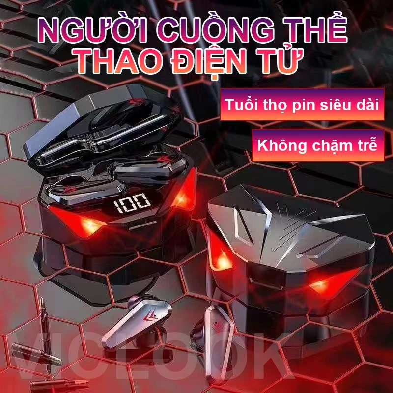 Tai nghe Bluetooth không dây chơi game TWS X15 có micrô âm thanh Bass HiFi không thấm nước Thích hợp