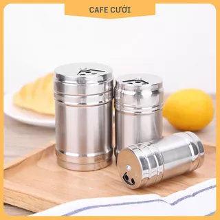 Hủ đựng tăm và đựng tiêu inox không gỉ cao cấp, lọ dụng cụ đựng tăm, tiêu nắp xoay dễ sử dụng