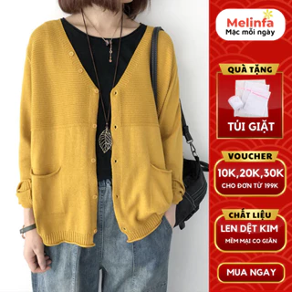 [Hàng mới về] Áo khoác len cardigan nữ chất len mềm mịn co giãn trẻ trung mùa thu đông mã VAA0426