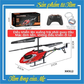 Máy Bay Trực Thăng Điều Khiển Từ Xa Hợp Kim XK912 Có Đèn Sáng Pin Sạc USB