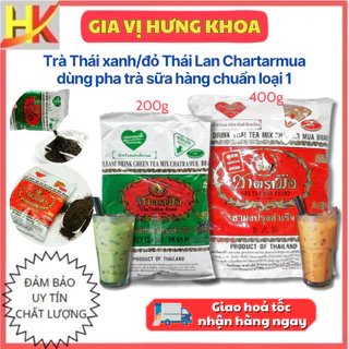 Trà Thái Xanh/ Đỏ Thái Lan Chartarmua Gói 200g/400g Dùng Làm Nguyên Liệu Nấu Trà Sữa Tại Nhà,...