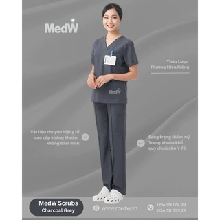 MedW Scrubs (Nữ) Caribbean Blue Bộ Trang Phục Y Tế Cách Tân Phòng khám bệnh viện đa khoa chuyên khoa