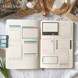 Bộ 20 giấy ghi chú, giấy note trang trí sổ, bulletjournal, scrapbook, thiệp