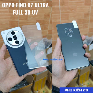 [Oppo Find X7/ X7 Ultra] Dán kính cường lực UV FULL màn FULL keo 3D Glass Pro+ 9H