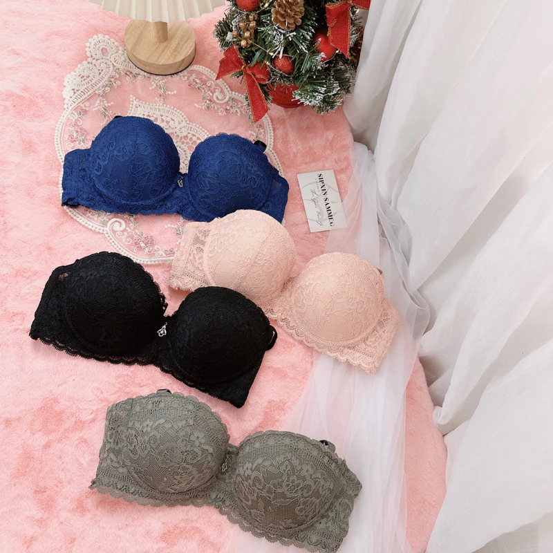 🤎 Áo Ngực Ren Cúp Ngang Mút Mỏng 1cm Êm Ái