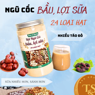 500g Ngũ Cốc Bầu, Ngũ Cốc Lợi Sữa 24 Loại Hạt (Nhiều Táo Đỏ Bổ Máu) TỐT Cho Mẹ Bầu, Mẹ Bỉm Sau Sinh