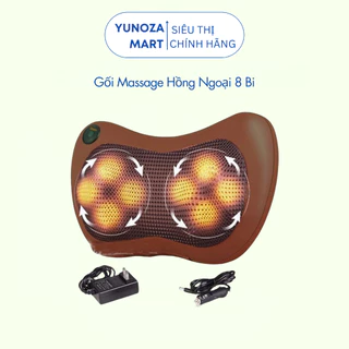 Gối Massage Cổ Vai Gáy Hồng Ngoại 8 Bi 2 Chiều Cao Cấp Thư Giãn Giảm Mệt Mỏi Căng Thẳng Tiện Lợi An Toàn Có Bảo Hành