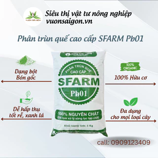 Phân trùn quế Sfarm (gói 2kg) bón phân cho rau sạch (Vườn Sài Gòn - Vuon Sai Gon)