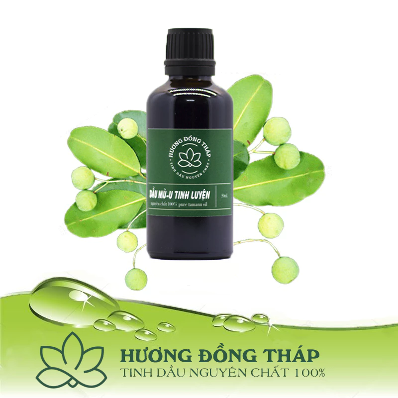 Dầu Mù U Hữu Cơ Tinh Luyện- Tinh Dầu Nguyên Chất  – Hương Đồng Tháp -Massage giảm mệt mỏi, Dưỡng Ẩm,Giảm Khô,