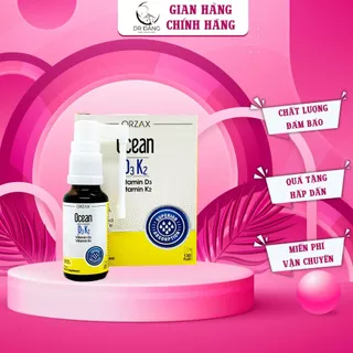 [TẶNG KHĂN ƯỚT] Vitamin D3K2 Ocean Ozax dạng xịt/nhỏ giọt bổ sung vitamin D3 và K2 cho bé chắc răng cứng xương