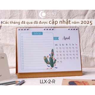 Lịch Lò Xo 2024 - Minh họa Xương Rồng có Checklist [CÓ CẬP NHẬT 2025 CHO CÁC THÁNG ĐÃ QUA]