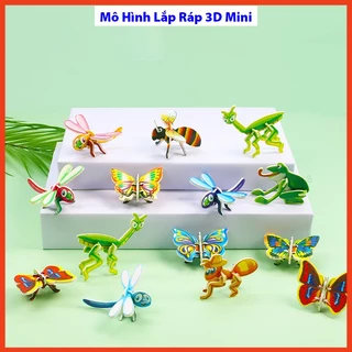 Mô Hình Đồ Chơi 3D Mini Khủng Long Và Nhiều Nhân Vật Hoạt Hình ,Đồ Chơi Lắp Ráp Bằng Xốp Thiết Kế Đơn Giản Cho Bé