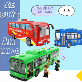 Combo nhiều mẫu xe bus đồ chơi trẻ em, xe buýt có đèn và âm thanh. Đồ chơi trẻ em, đồ chơi yêu thích cho bé.