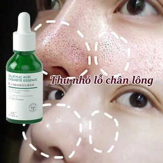 Serum se khít lỗ chân lông Tinh Chất Mịn Màng làm trắng da Loại bỏ vết mụn trứng cá Dưỡng ẩm Axit Salicylic 30ml