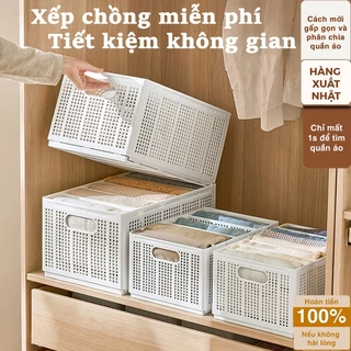 Hộp Đựng Quần Áo Chia Ngăn LoveHouse | Giỏ Nhựa Đựng Đồ Lót, Tất Vớ, Kệ Gấp Gọn Tiện Lợi