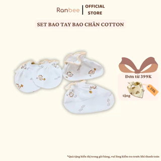 Bao tay bao chân Taco cho trẻ sơ sinh 100% cotton mềm mại