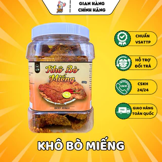 1KG Khô Bò Miếng Sa Tế Mềm Ngọt Dai Ngon - Hàng Loại 1 Chuẩn VSATTP - Đồ Ăn Vặt